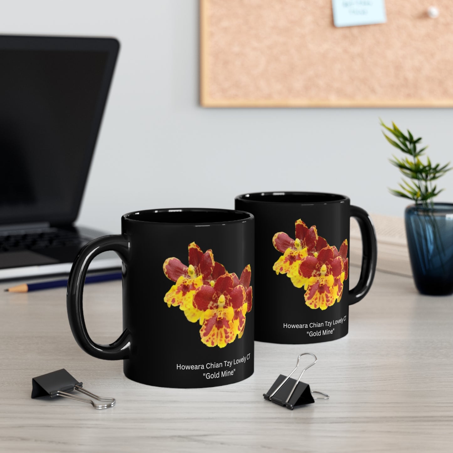 Howeara Chian Tzy CT "Gold Mine" Orchid Coffee Mug